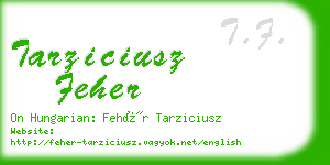 tarziciusz feher business card